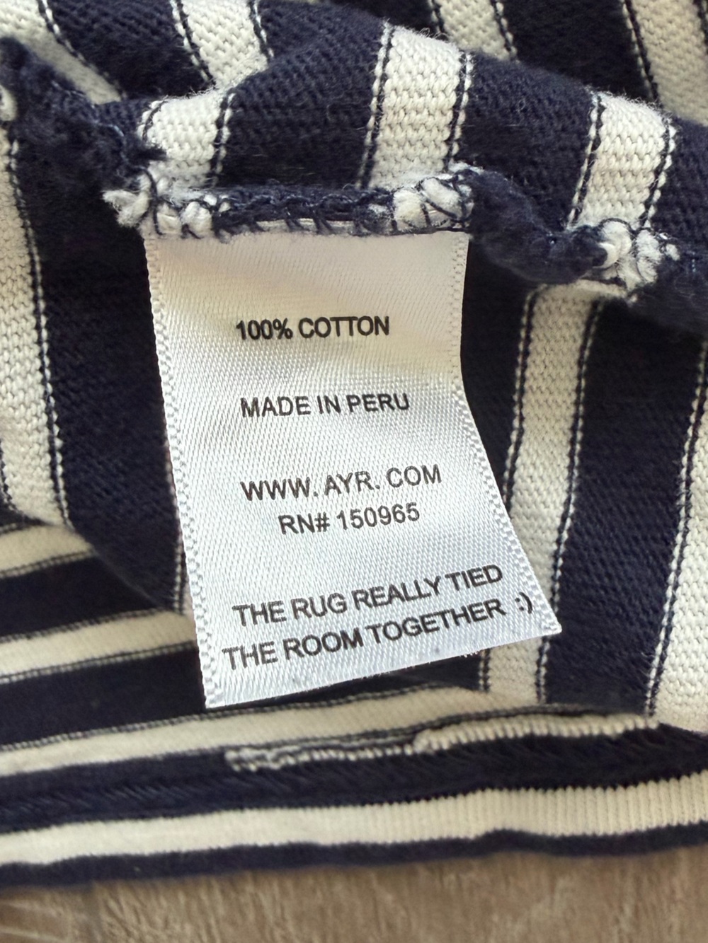 AYR The Matinee Tee in City Sky Stripe Size Small - Picture 6 of 6